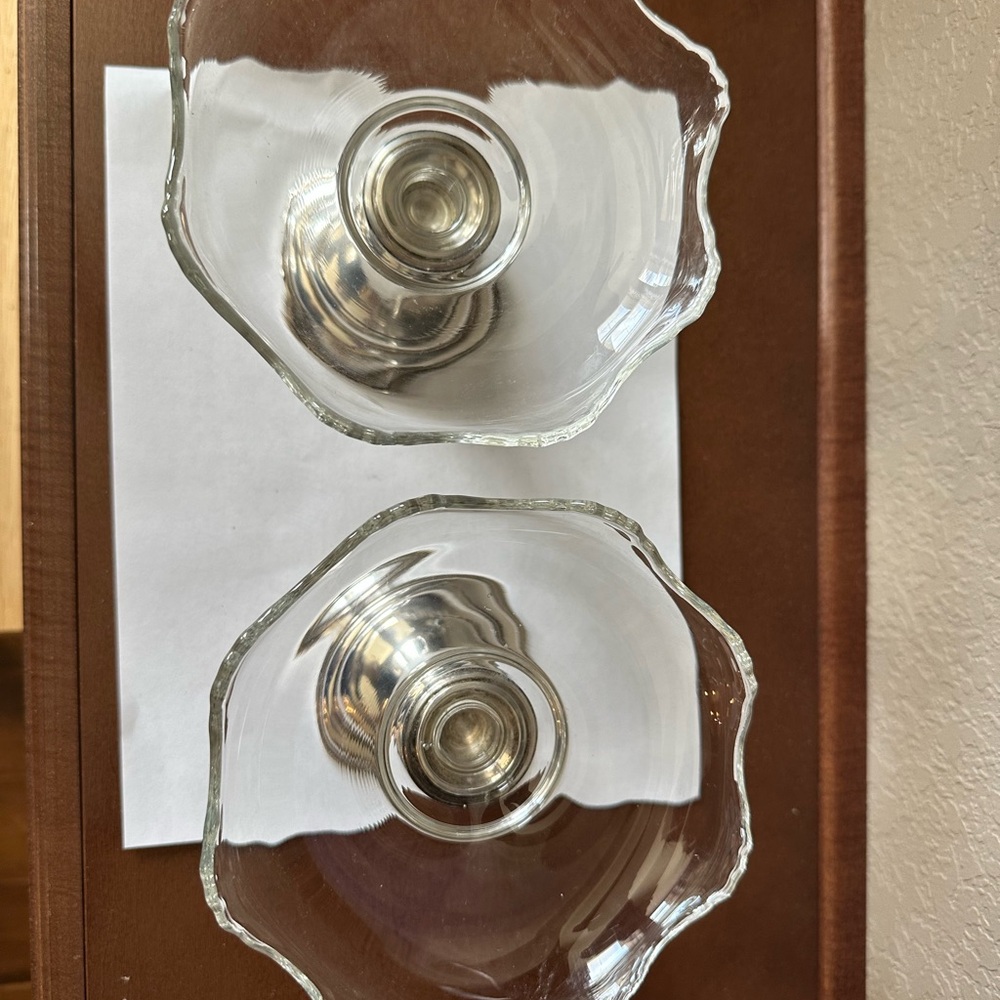 Frank M. Whiting, Sterling Silver and glass Compote Dishes - Picture 3 of 4